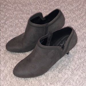 Gray Suede Booties